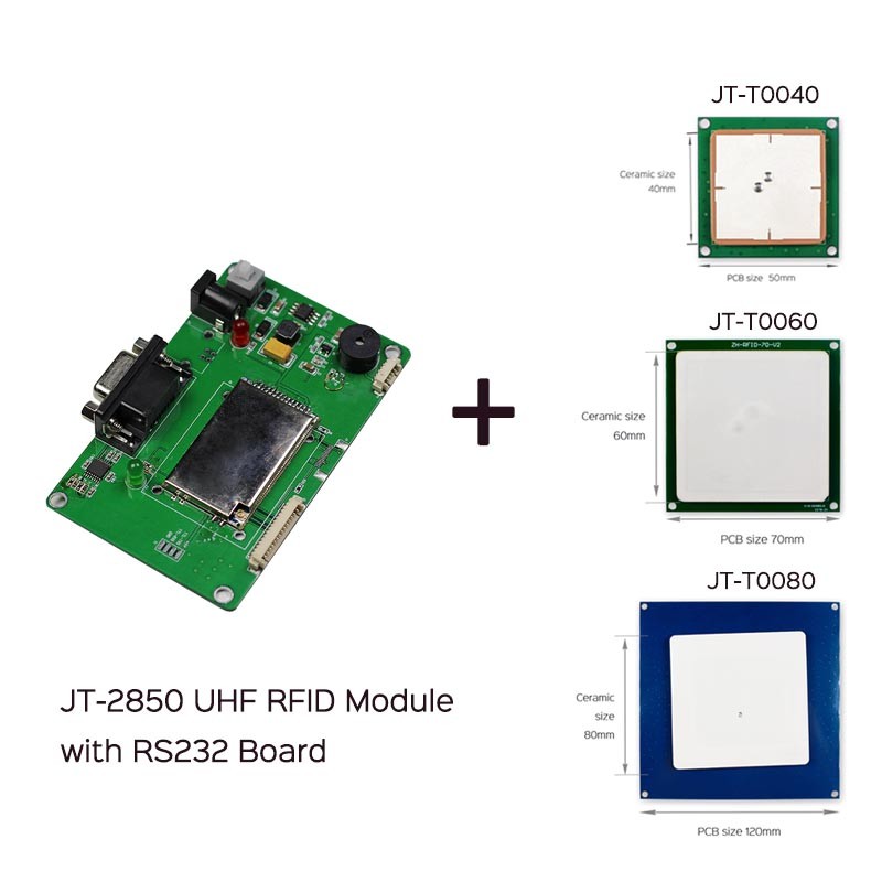 Kit de développement de module lecteur RFID UHF 860-960 MHz JT-2850 pour projet RFID