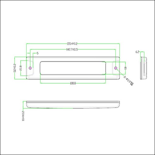 Étiquette RFID UHF en ABS JT-K15532, 155 x 32 x 3,5 mm, à fixer sur métal
