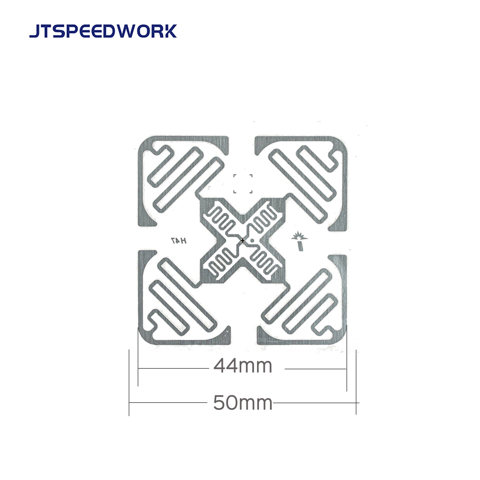 JT-IH47 50*50mm UHF RFID 860-960MHz UCODE 9 étiquette autocollante
