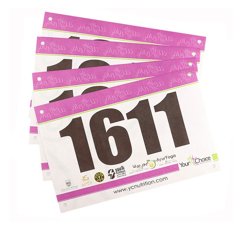 Étiquette de course de marathon étanche RFID Tyvek JT-240190 902-928 MHz