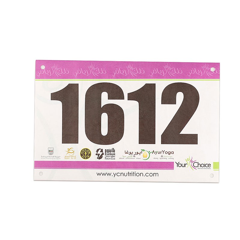 Étiquette de course de marathon étanche RFID Tyvek JT-240190 902-928 MHz