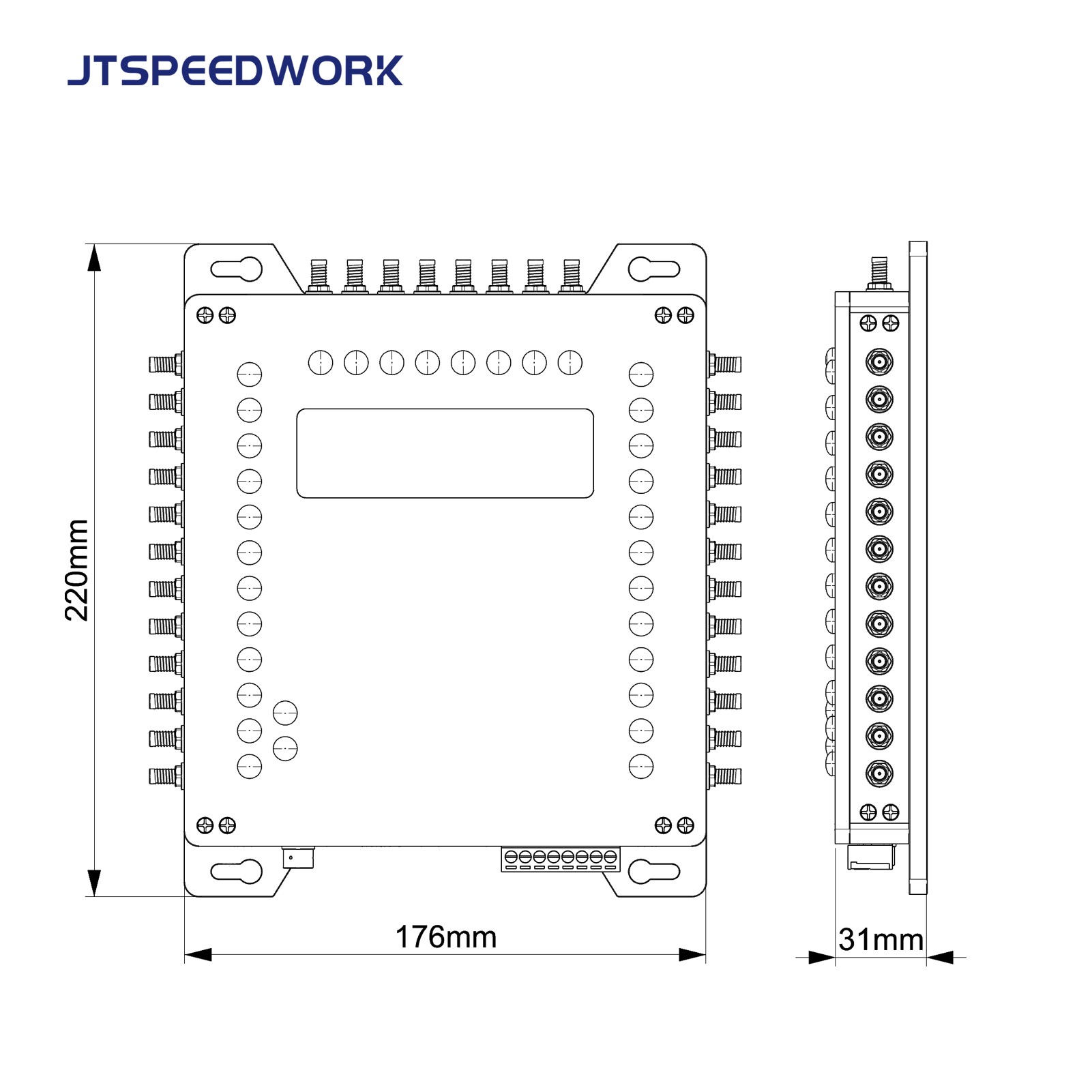 Lecteur RFID UHF fixe 32 ports JT-932 Impinj R2000 Haute sensibilité ISO18000-6C