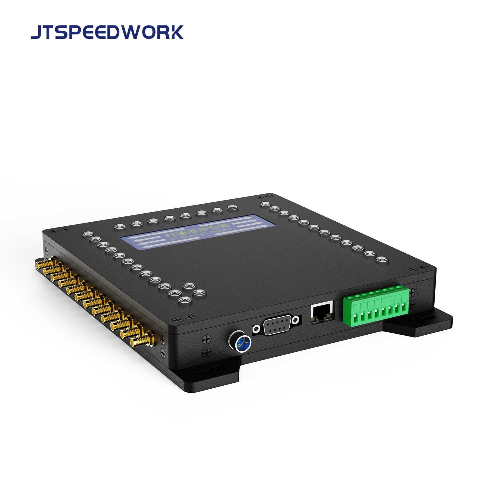 Lecteur RFID UHF fixe 32 ports JT-932 Impinj R2000 Haute sensibilité ISO18000-6C