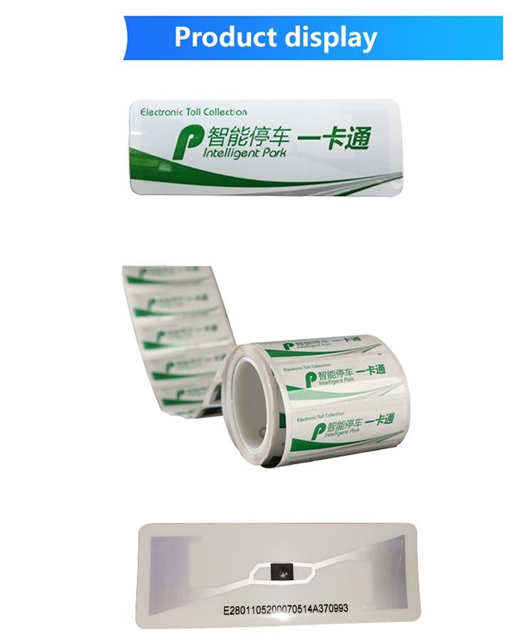 Étiquette RFID UHF 860-960 MHz pour pare-brise, signalant le stationnement