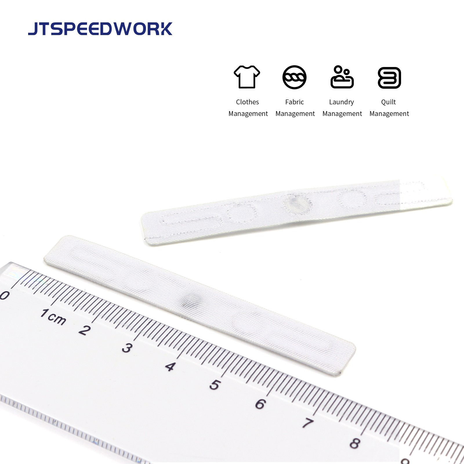 Étiquette RFID lavable en tissu UHF JT-F7010 70*10 mm 860-960 MHz