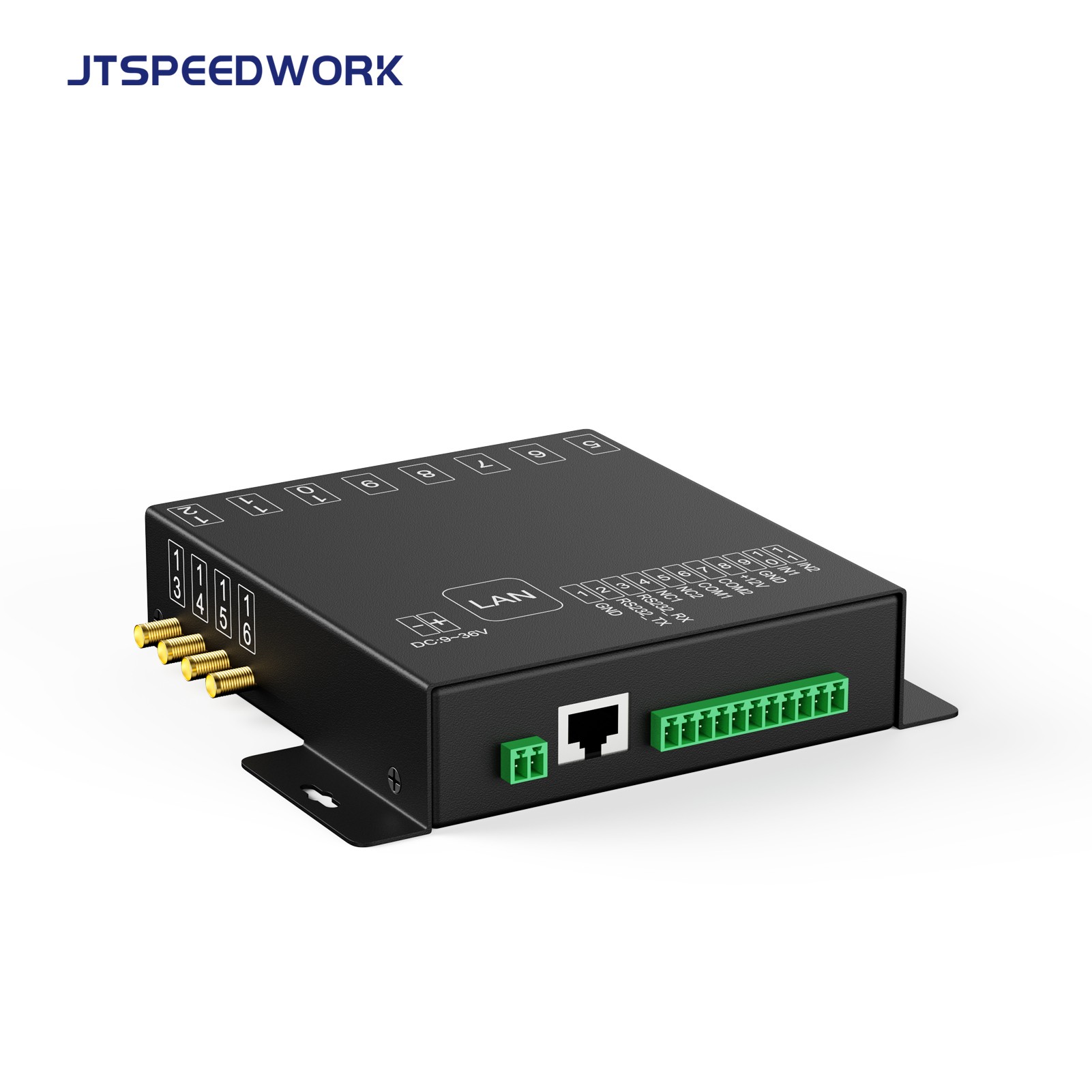 Lecteur RFID UHF fixe JT-932-8/16 (8/16 ports, 860-960 MHz) pour la gestion d'entrepôt