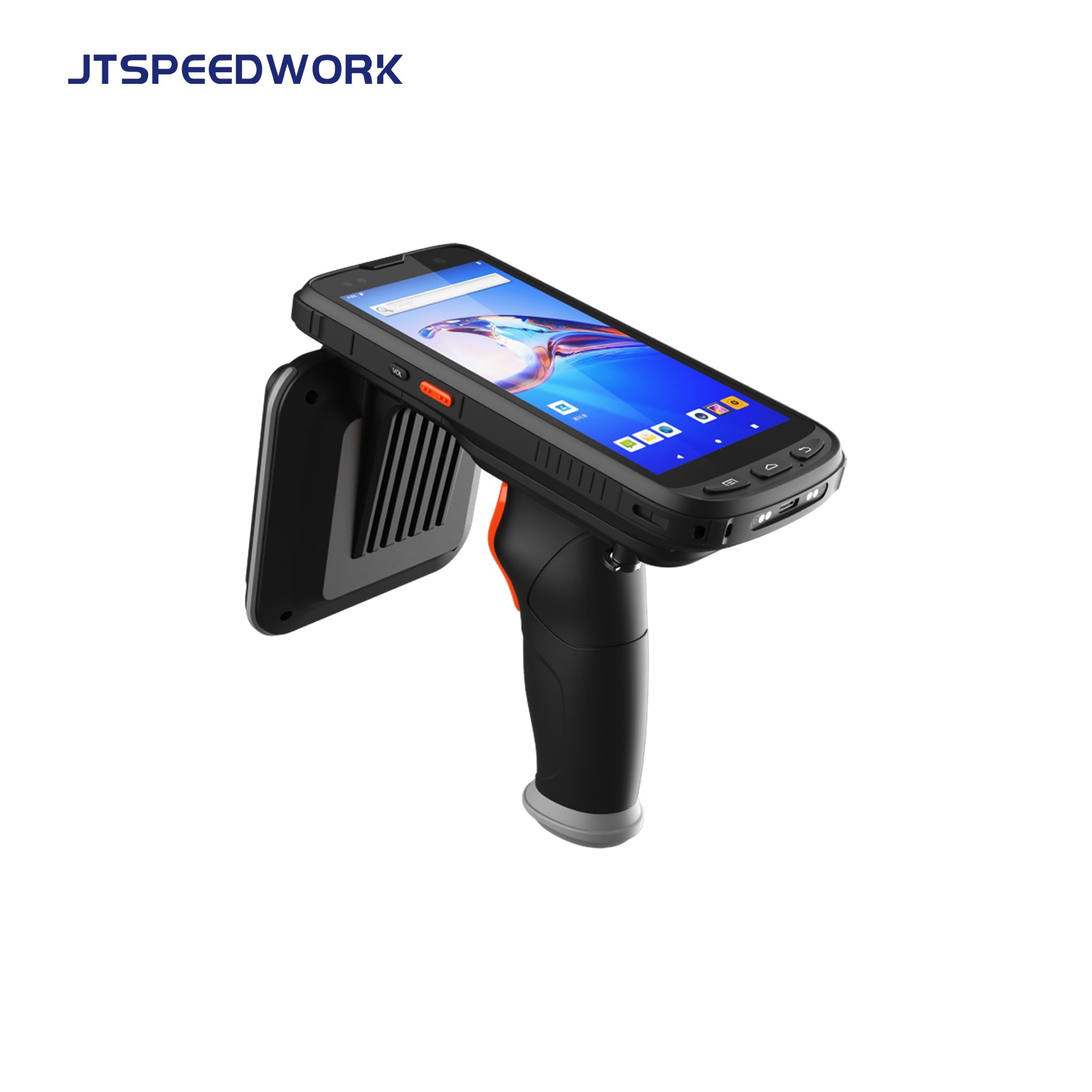 Lecteur portable RFID UHF JT-973 Android 10.0 longue portée Impinj E710 IP65 NFC Scanner de codes-barres 2D