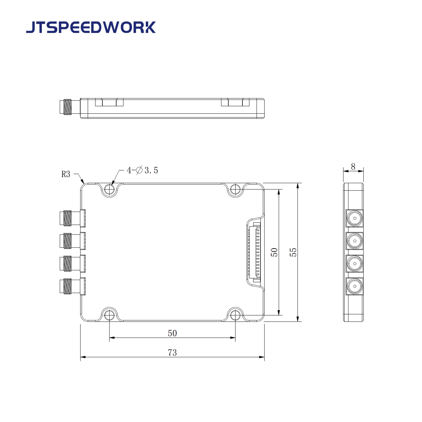 Module RFID UHF TM200 à 4 ports JT-2540 TM200 860-960 MHz TTL