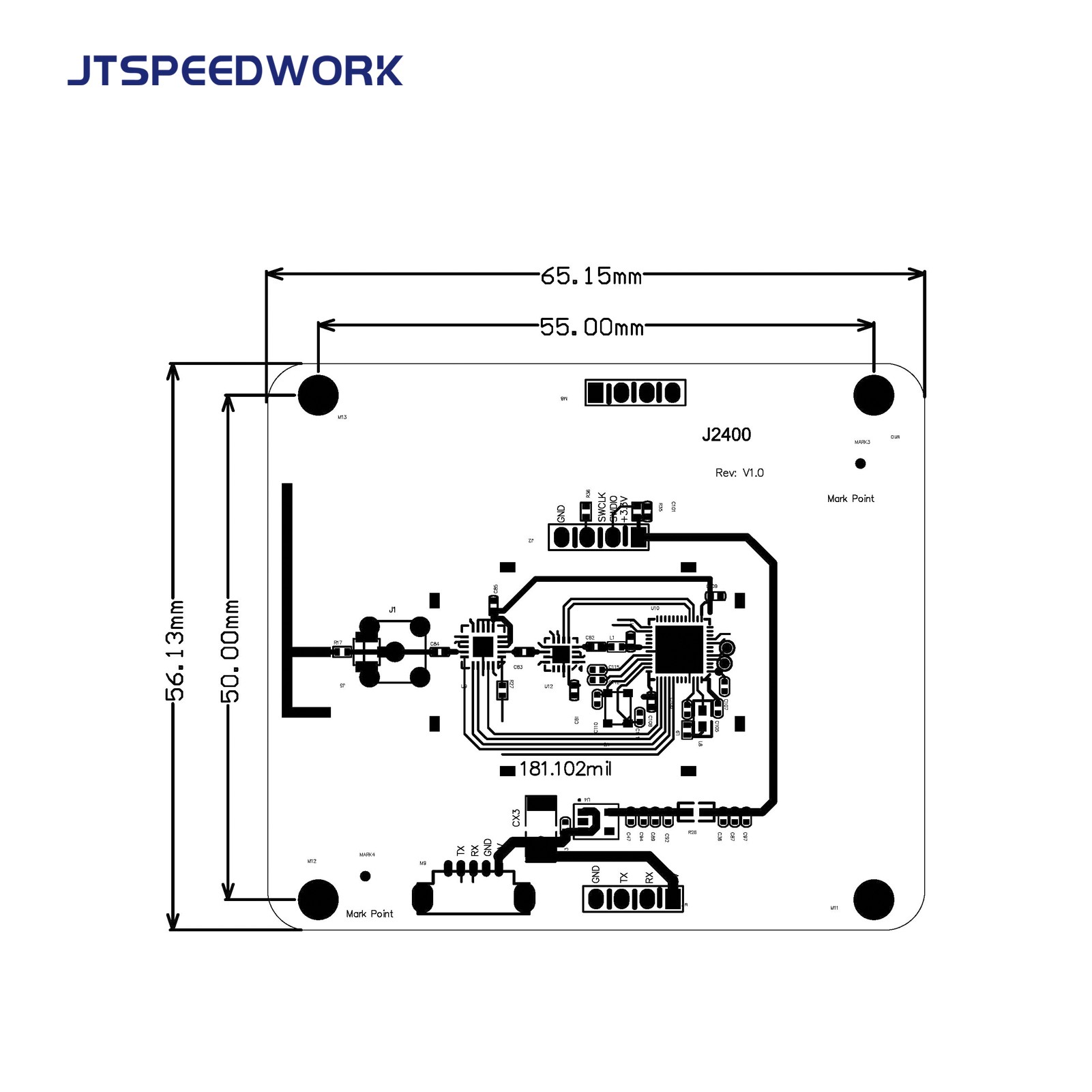 Module RFID actif JT-2400 2,45 GHz