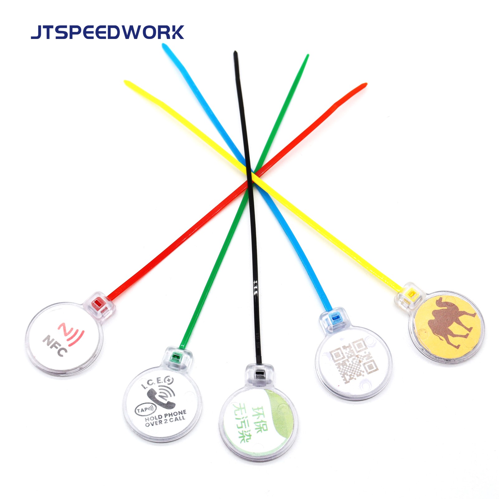 Étiquette de serrage RFID UHF/NFC/LF JT-ZD28T IP67