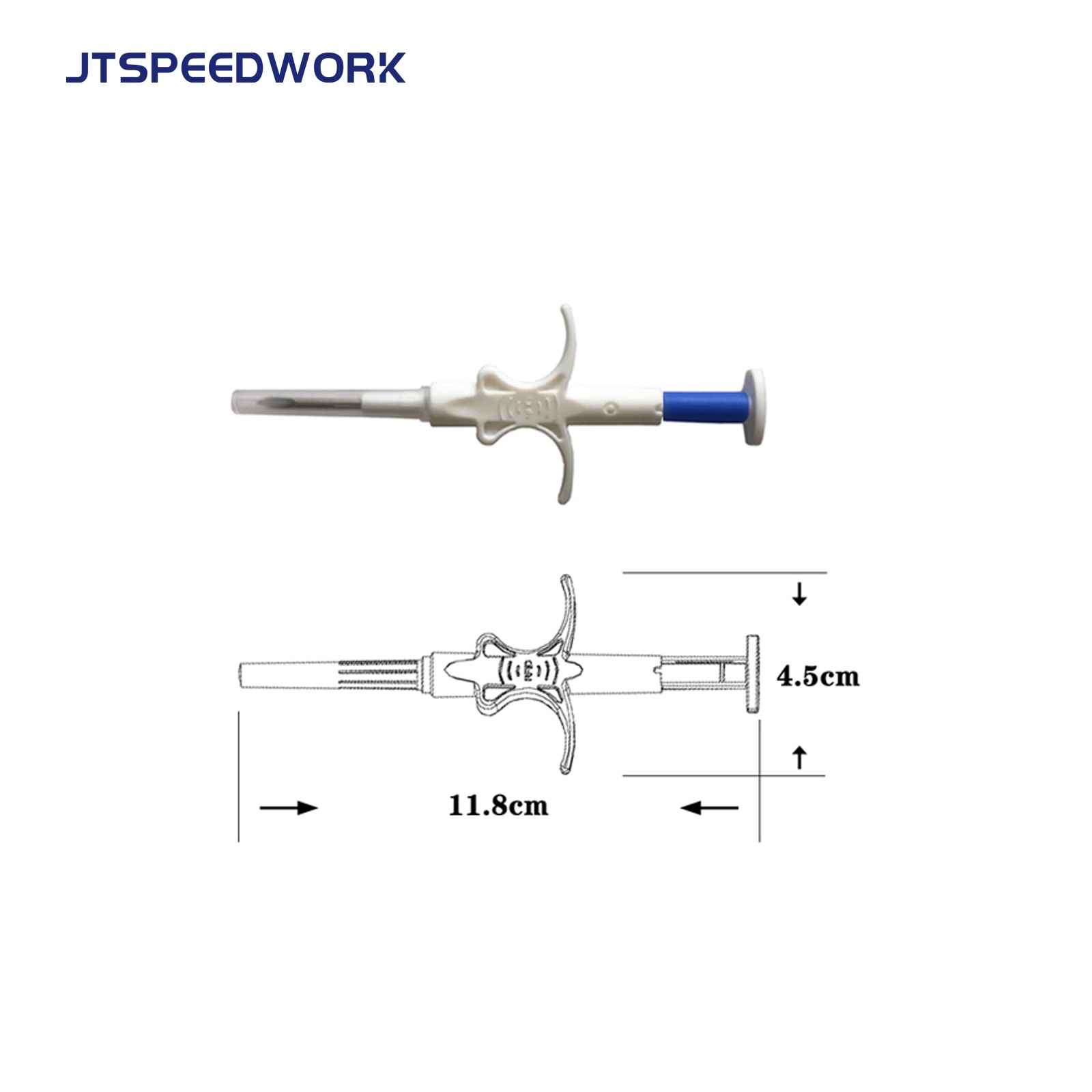 Puce RFID JT-A002 pour l'identification des animaux de compagnie, micropuce de suivi injectable 134,2 kHz, implantation avec aiguille à usage unique
