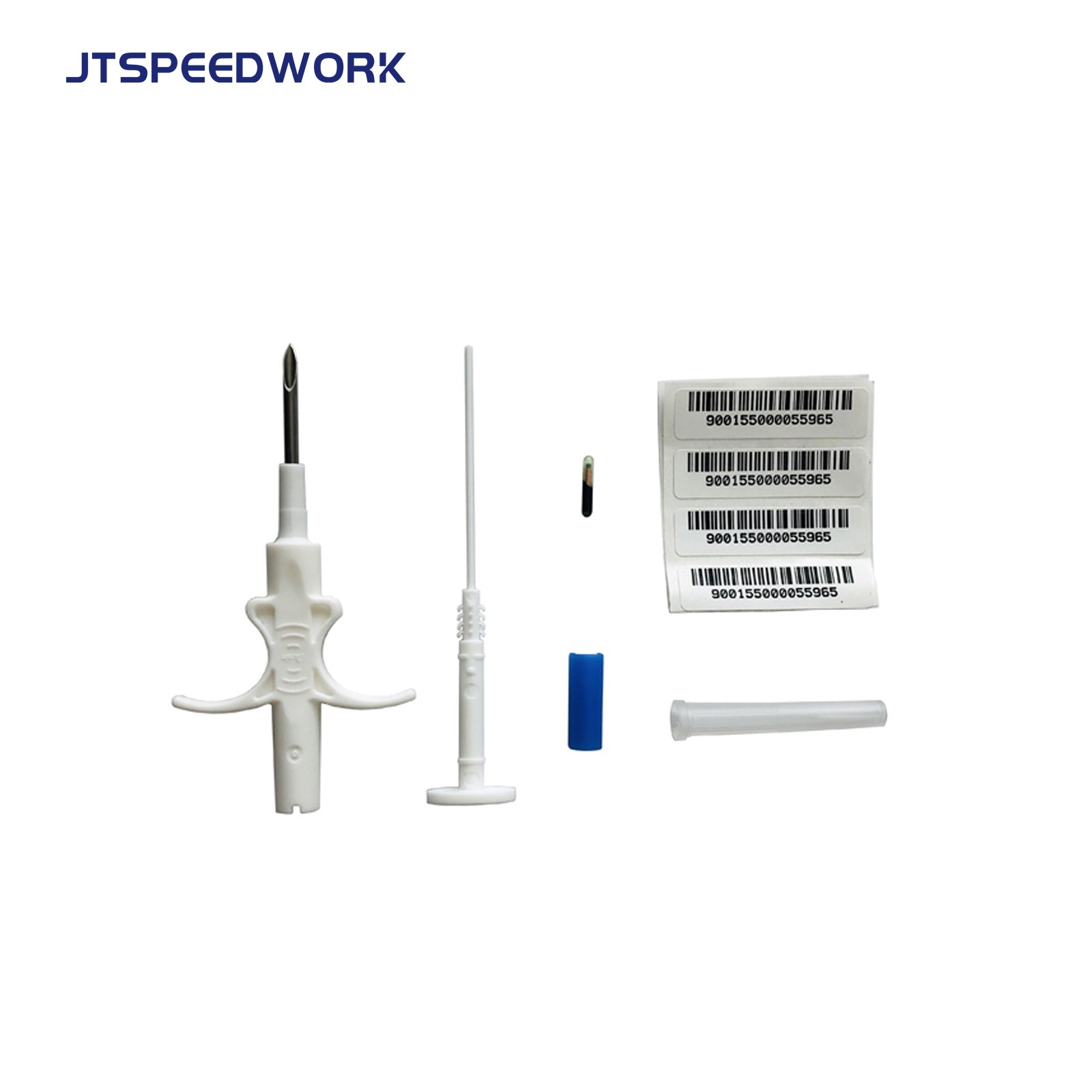 Puce RFID JT-A002 pour l'identification des animaux de compagnie, micropuce de suivi injectable 134,2 kHz, implantation avec aiguille à usage unique