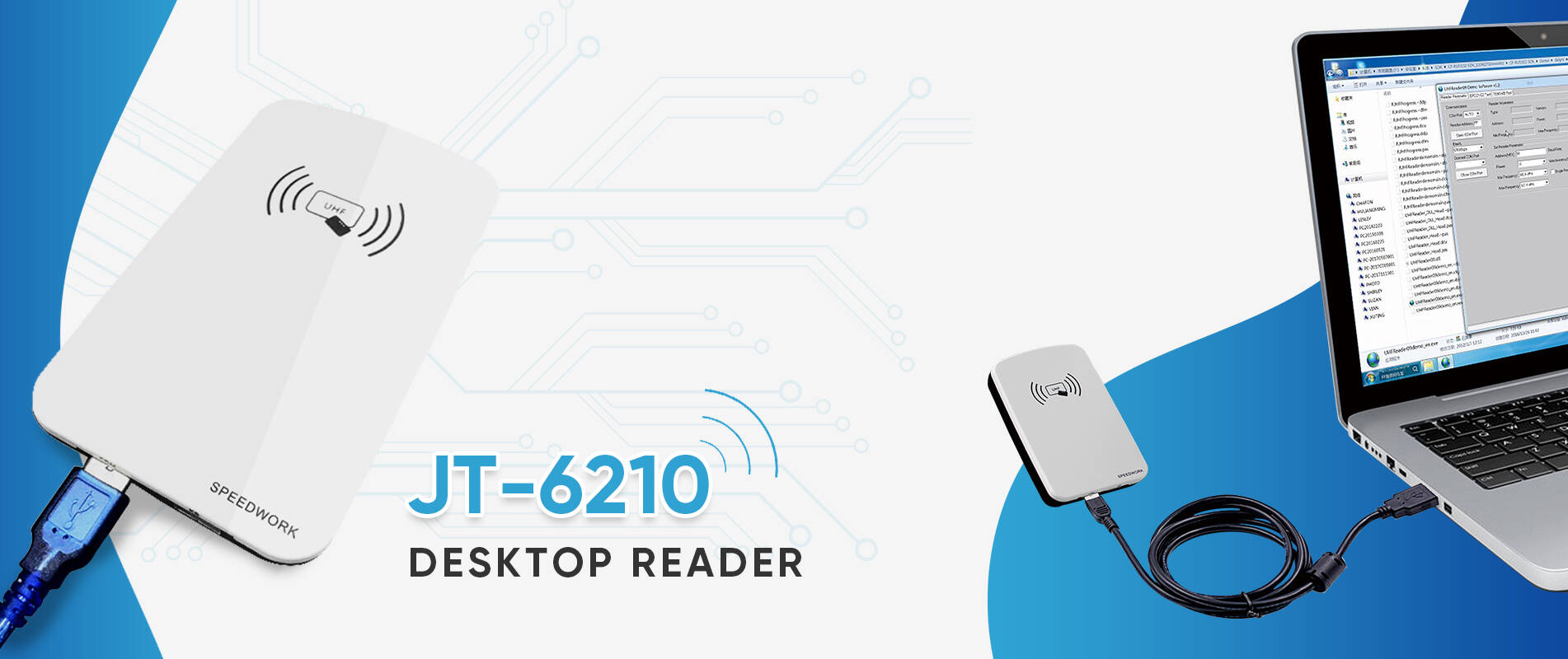 Lecteur-graveur USB de bureau RFID UHF