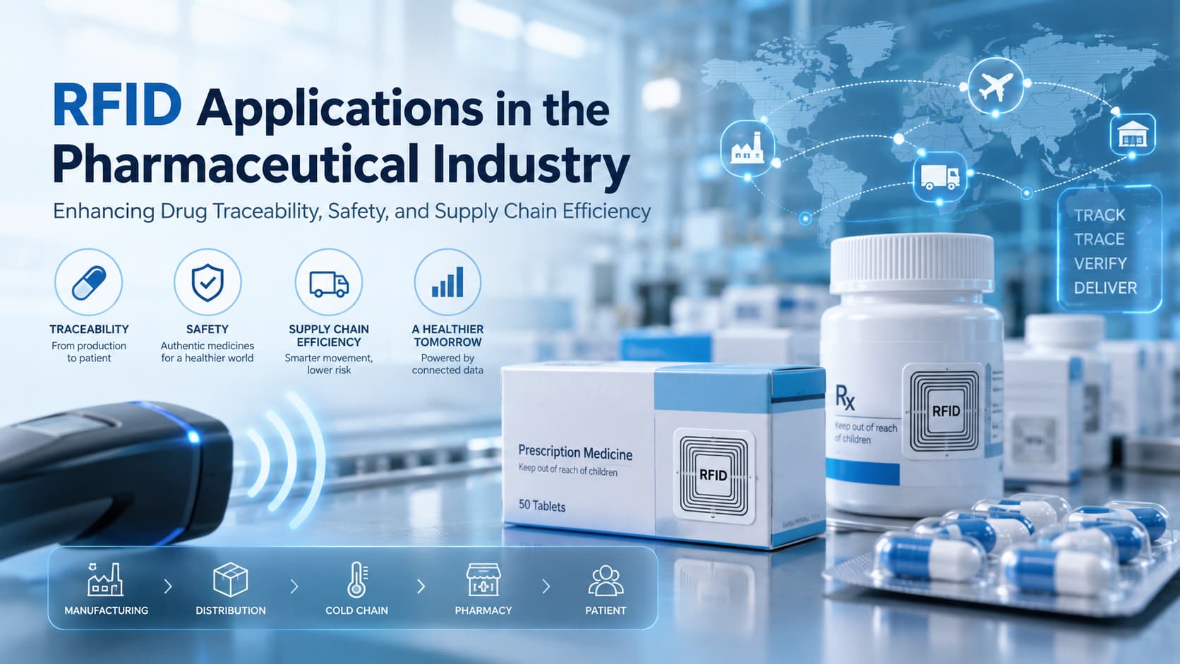 La RFID dans l'industrie pharmaceutique : applications, avantages et tendances futures